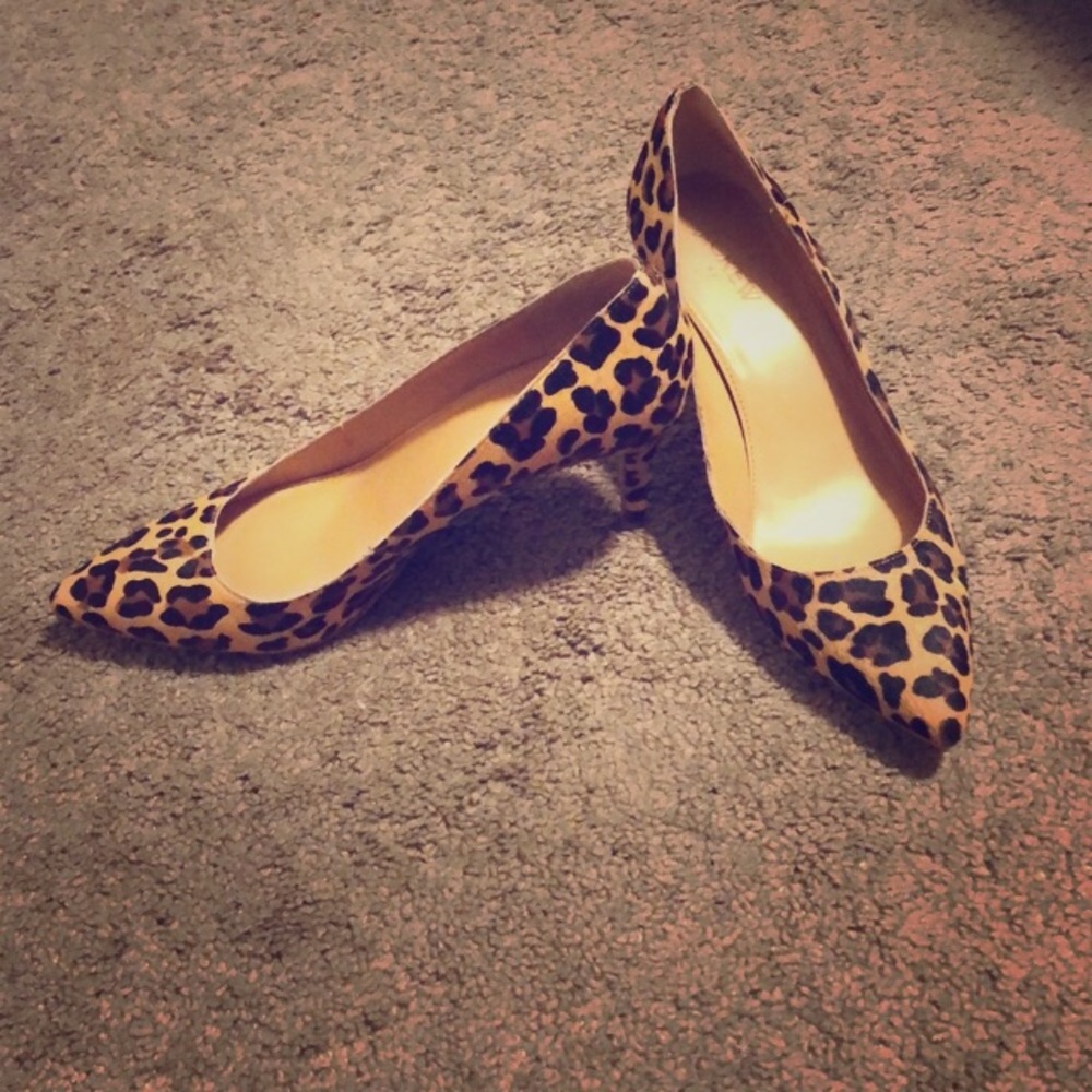 J. Crew Leopard Print Calf Hair Pumps